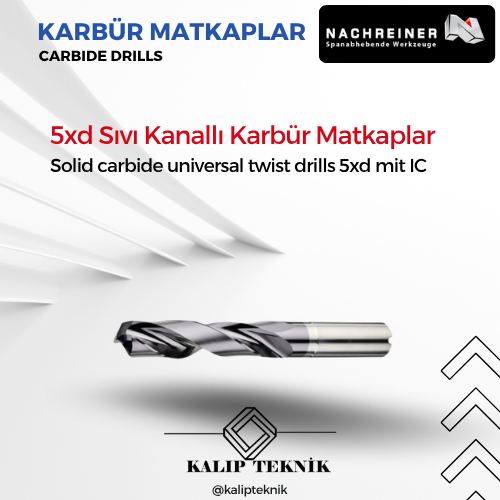 5xD Sıvı Kanallı Karbür Matkaplar